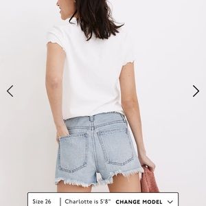 NWT MADEWELL Relaxed Denim Shorts in Cedarcroft wash